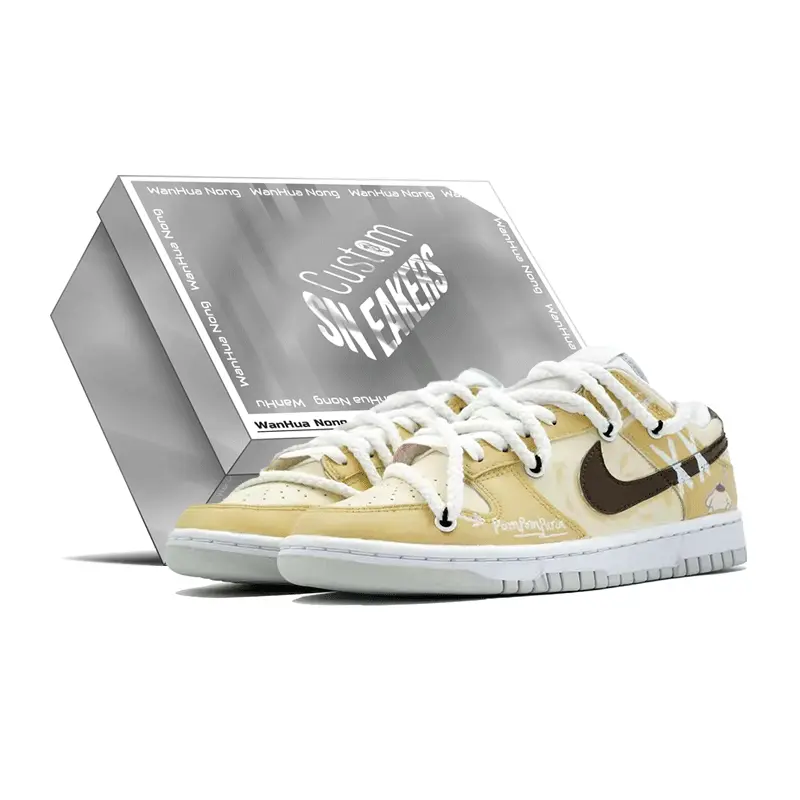 

Кроссовки для скейтбординга Dunk мужские с низким верхом белого цвета Nike