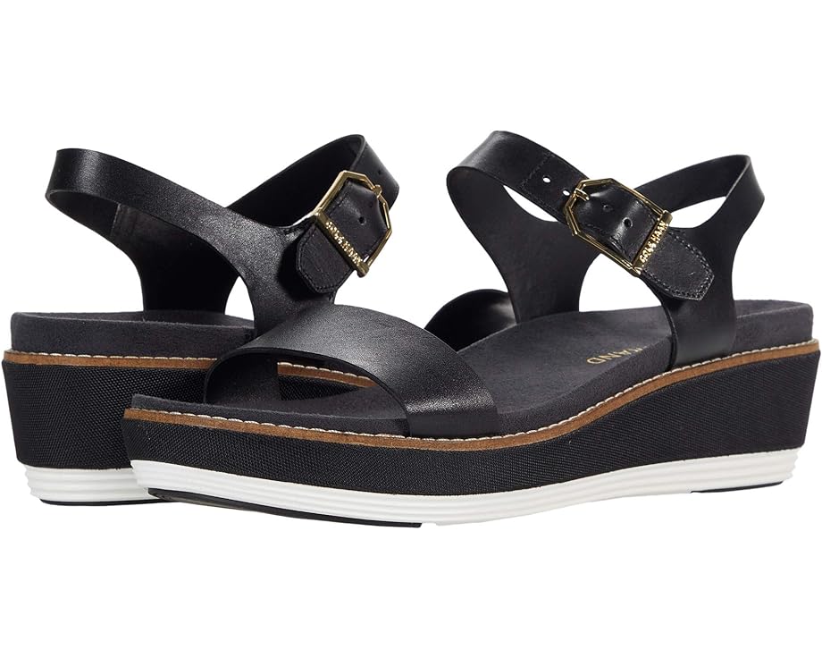 Туфли Cole Haan OG Flatform Wedge Sandal, цвет Black Leather/Nylon Wedge