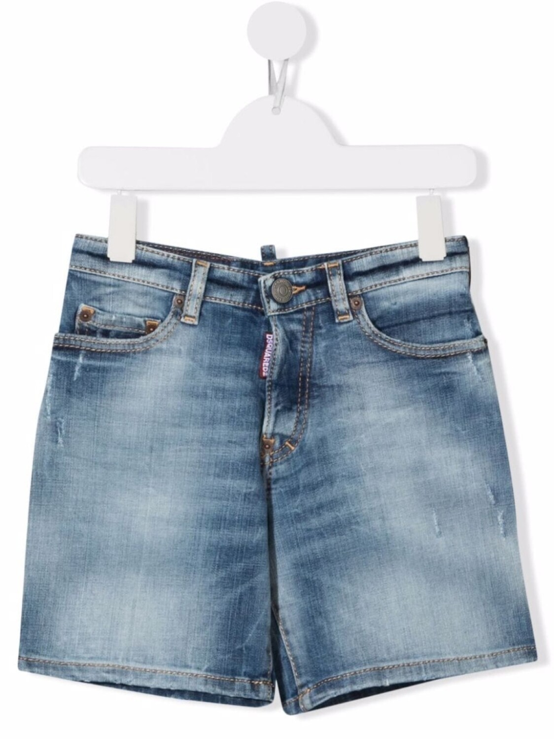 

Dsquared2 джинсовые шорты с эффектом потертости, синий