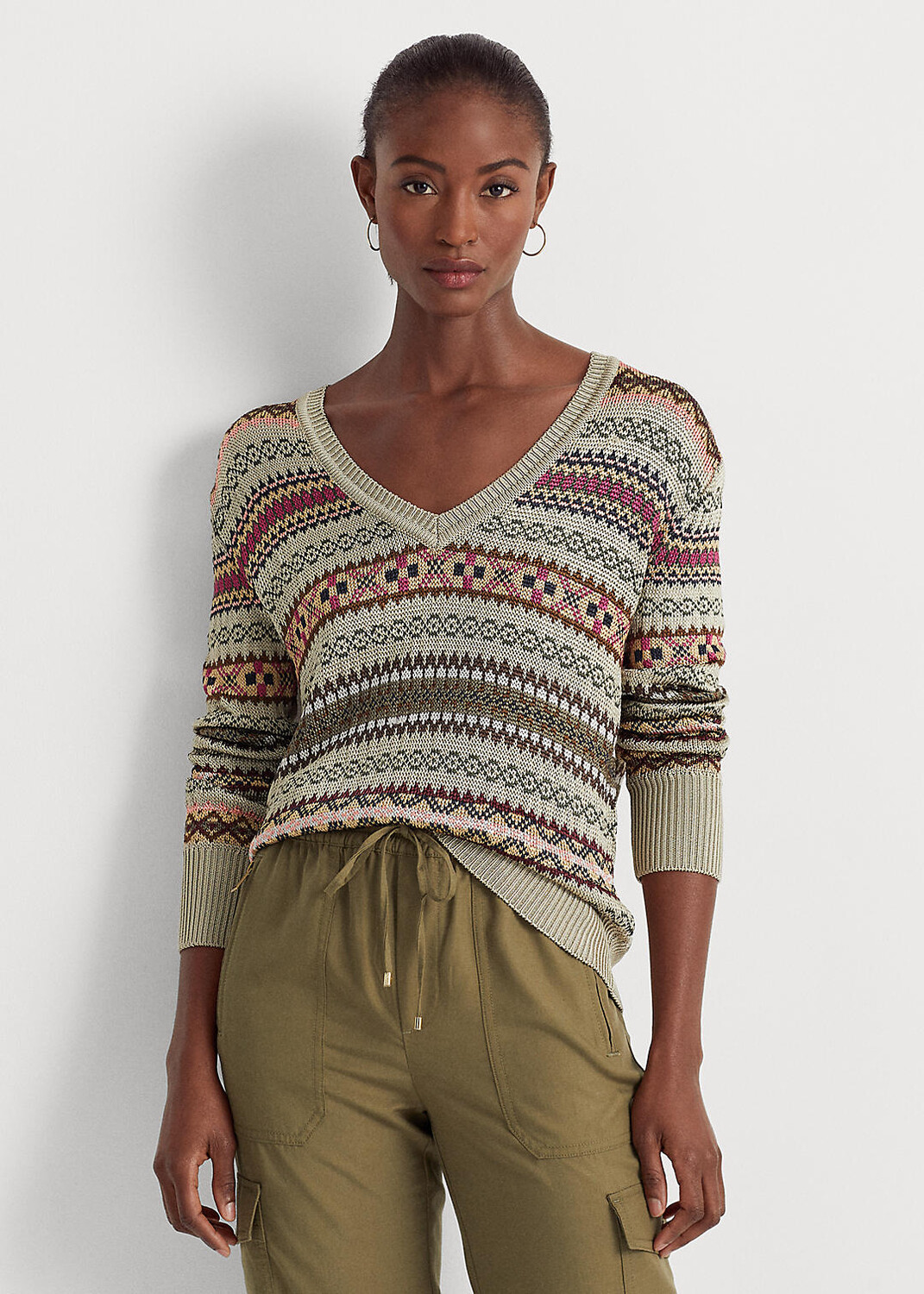 

Свитер Fair Isle с v-образным вырезом