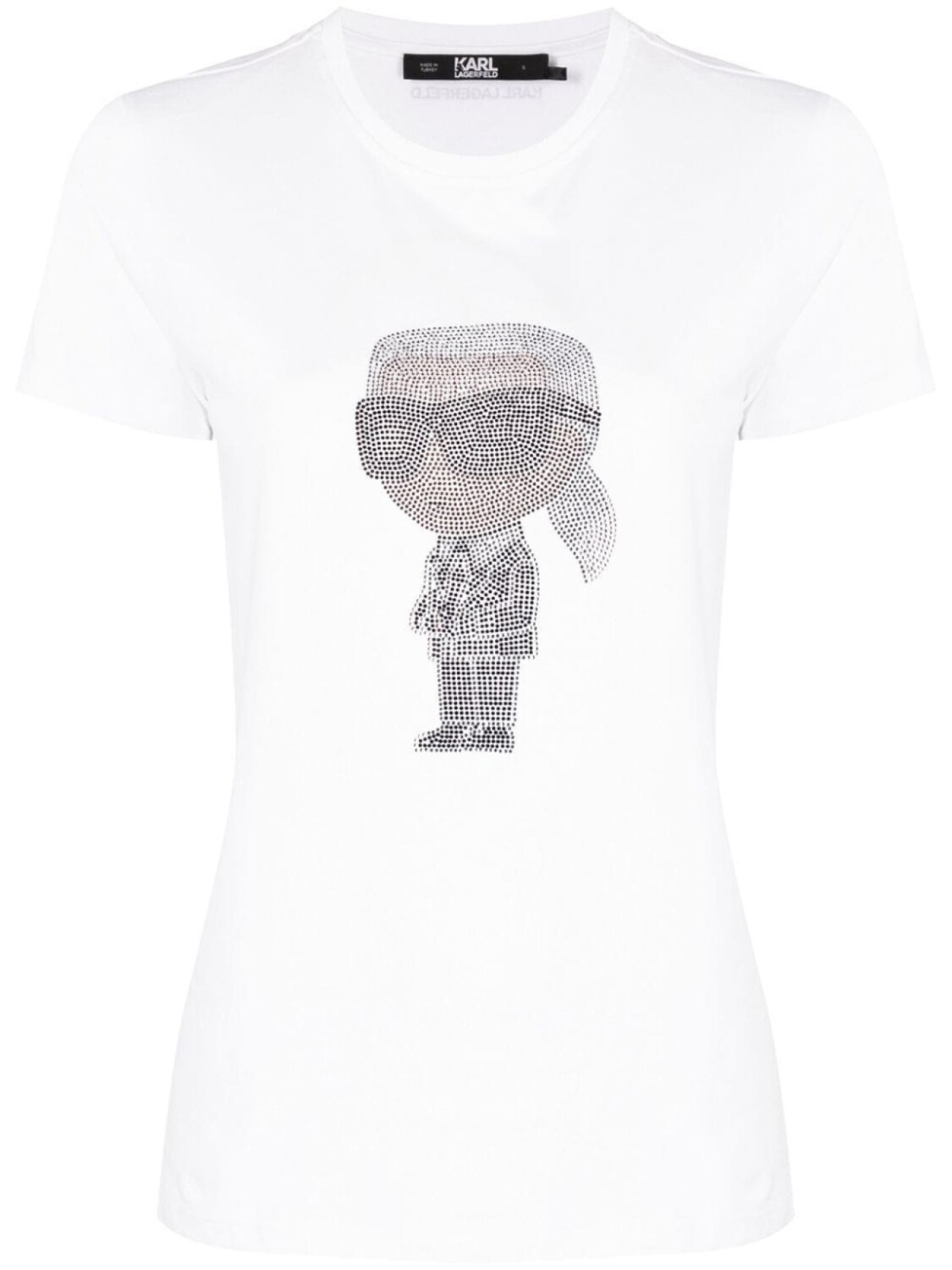 

Karl Lagerfeld футболка Ikonik со стразами, белый