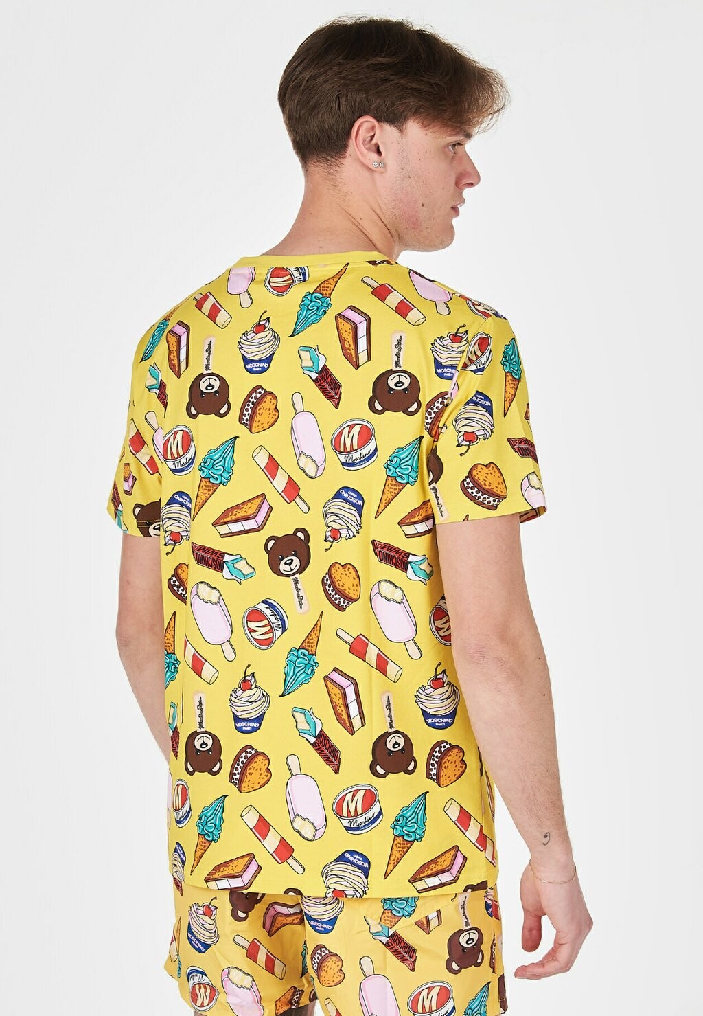 

Футболка с принтом ICE CREAM MOSCHINO, желтый