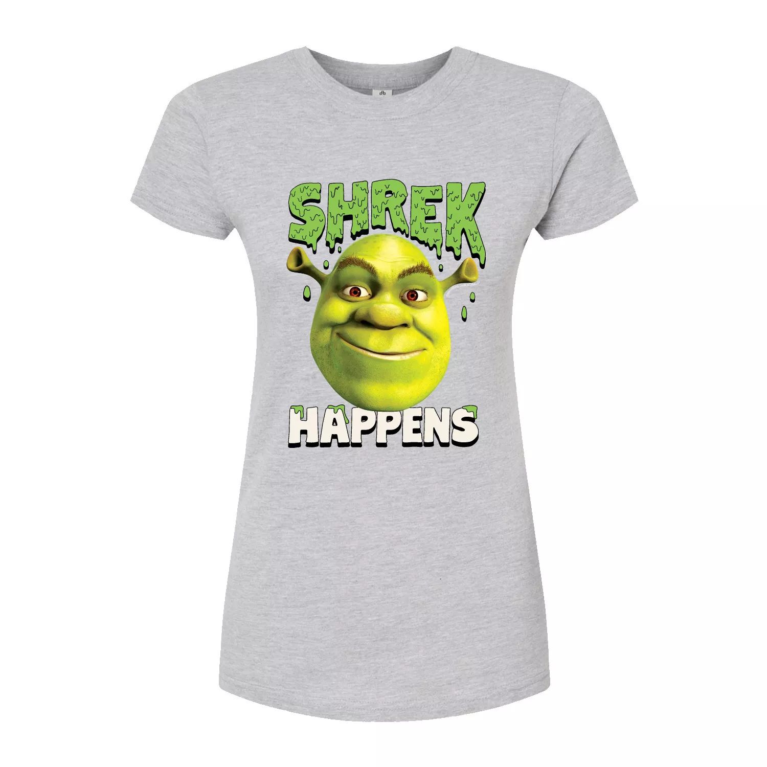 Облегающая футболка Shrek Happens для юниоров Licensed Character, серый укороченная толстовка с капюшоном для юниоров shrek happens licensed character розовый