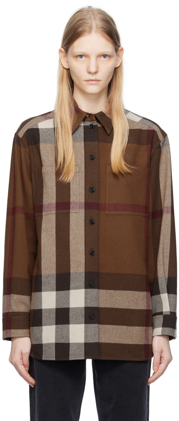 

Burberry Коричневая рубашка в клетку