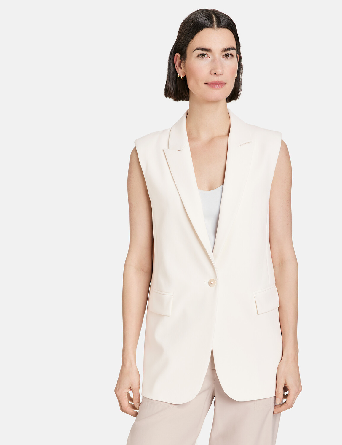 

Кардиган Gerry Weber Weste Indoor lang, цвет Whisper White