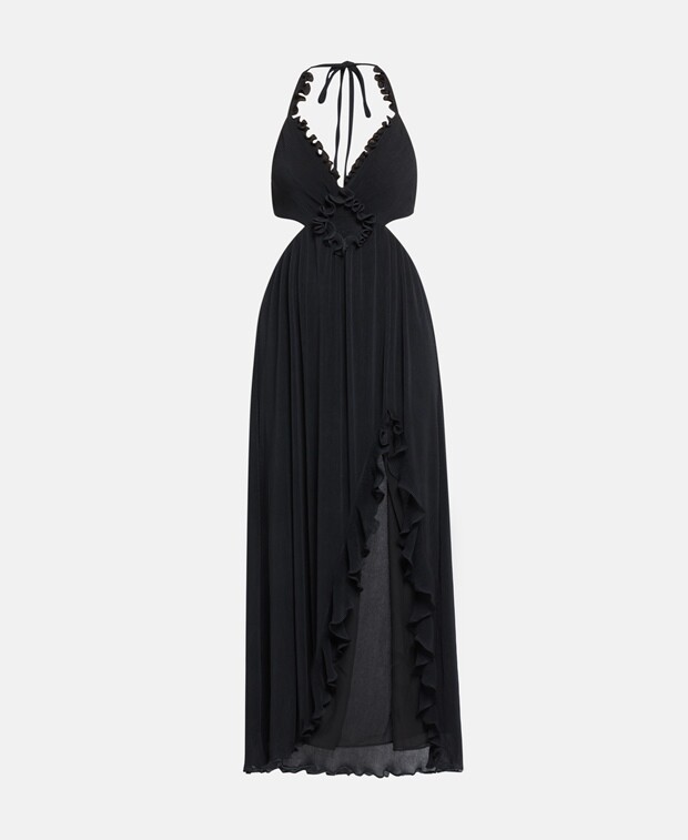 

Длинное платье LoveShackFancy, черный
