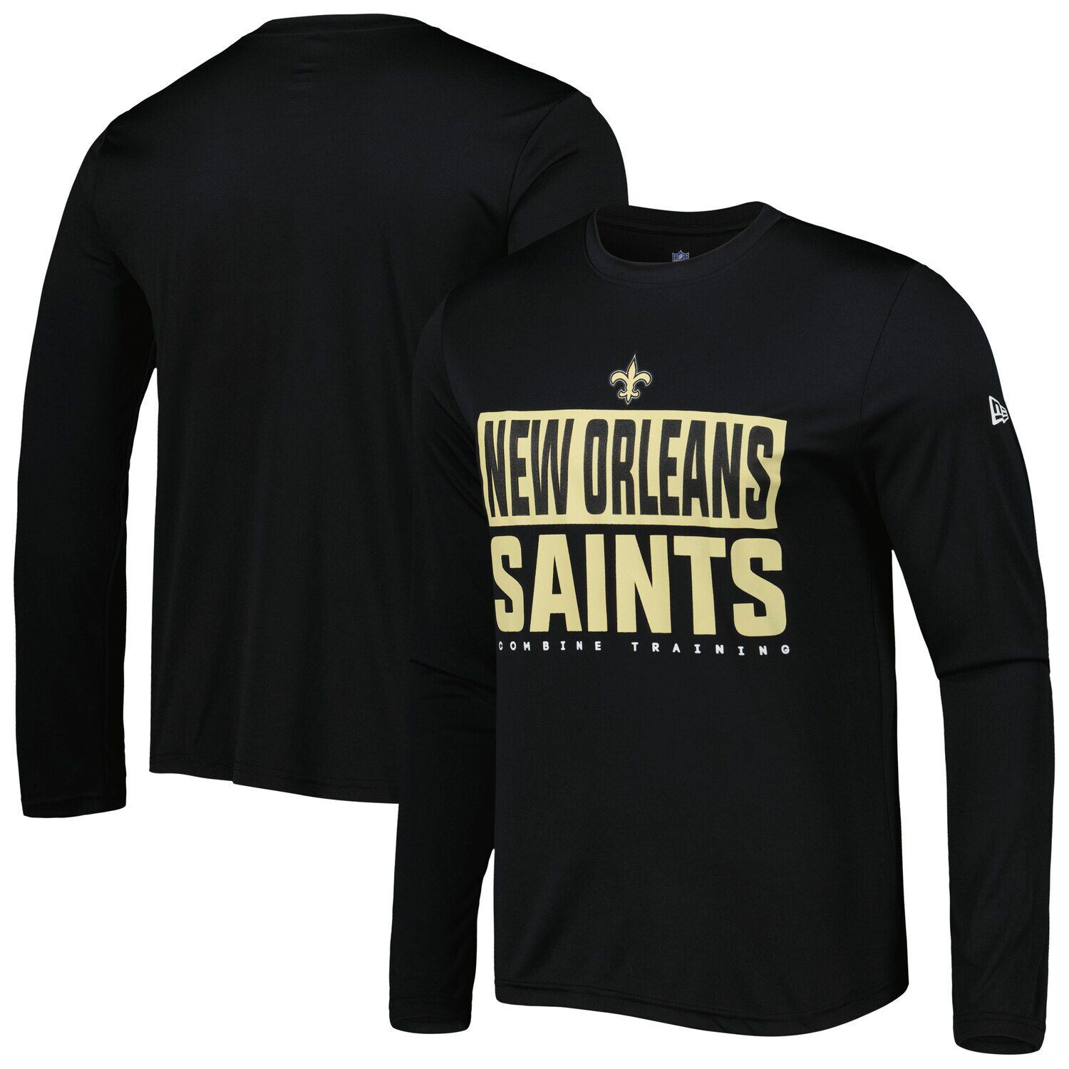 

Мужская черная футболка с длинным рукавом New Orleans Saints Joint Authentic Offsides New Era, Черный