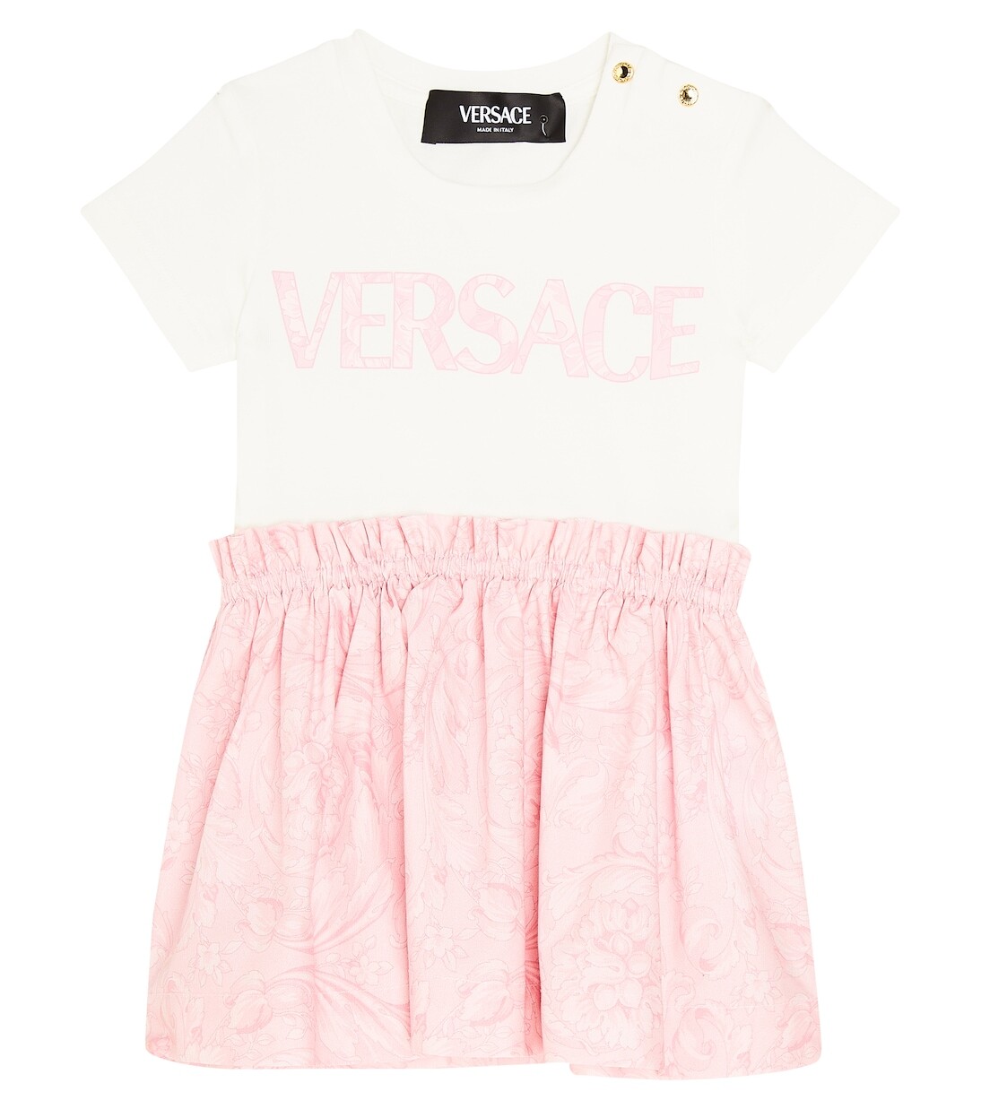 

Платье из хлопкового джерси с логотипом baby Versace Kids, белый