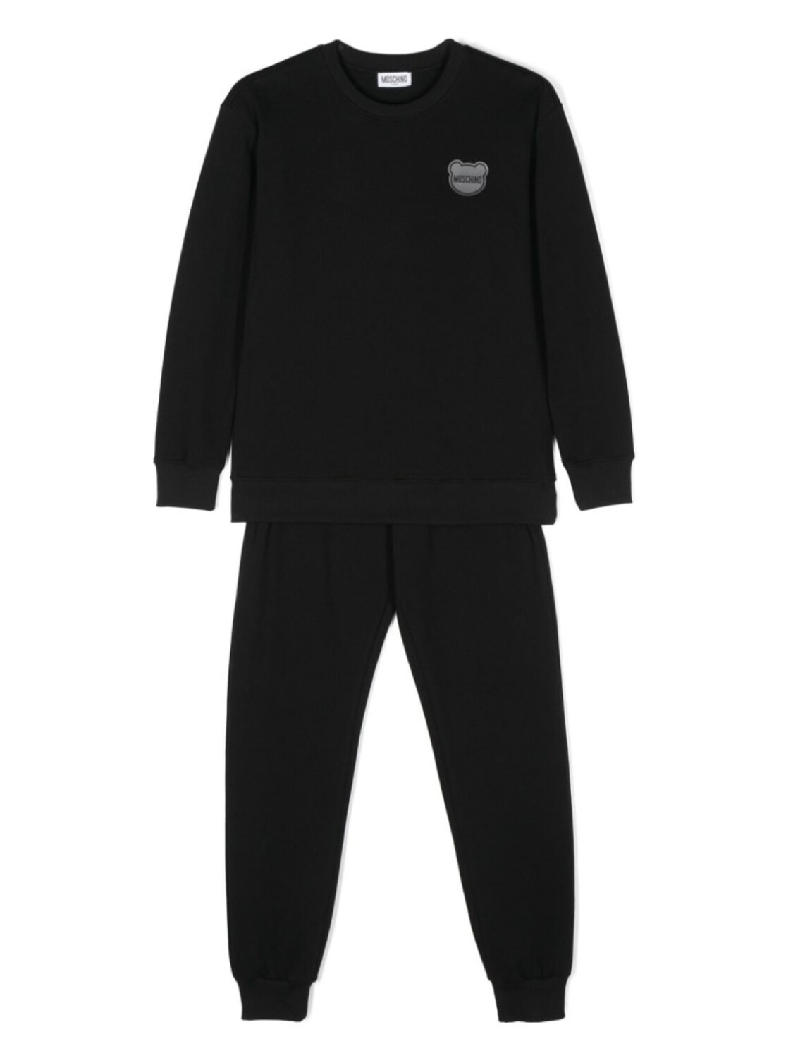 

Спортивный костюм с нашивкой-логотипом Moschino Kids, черный