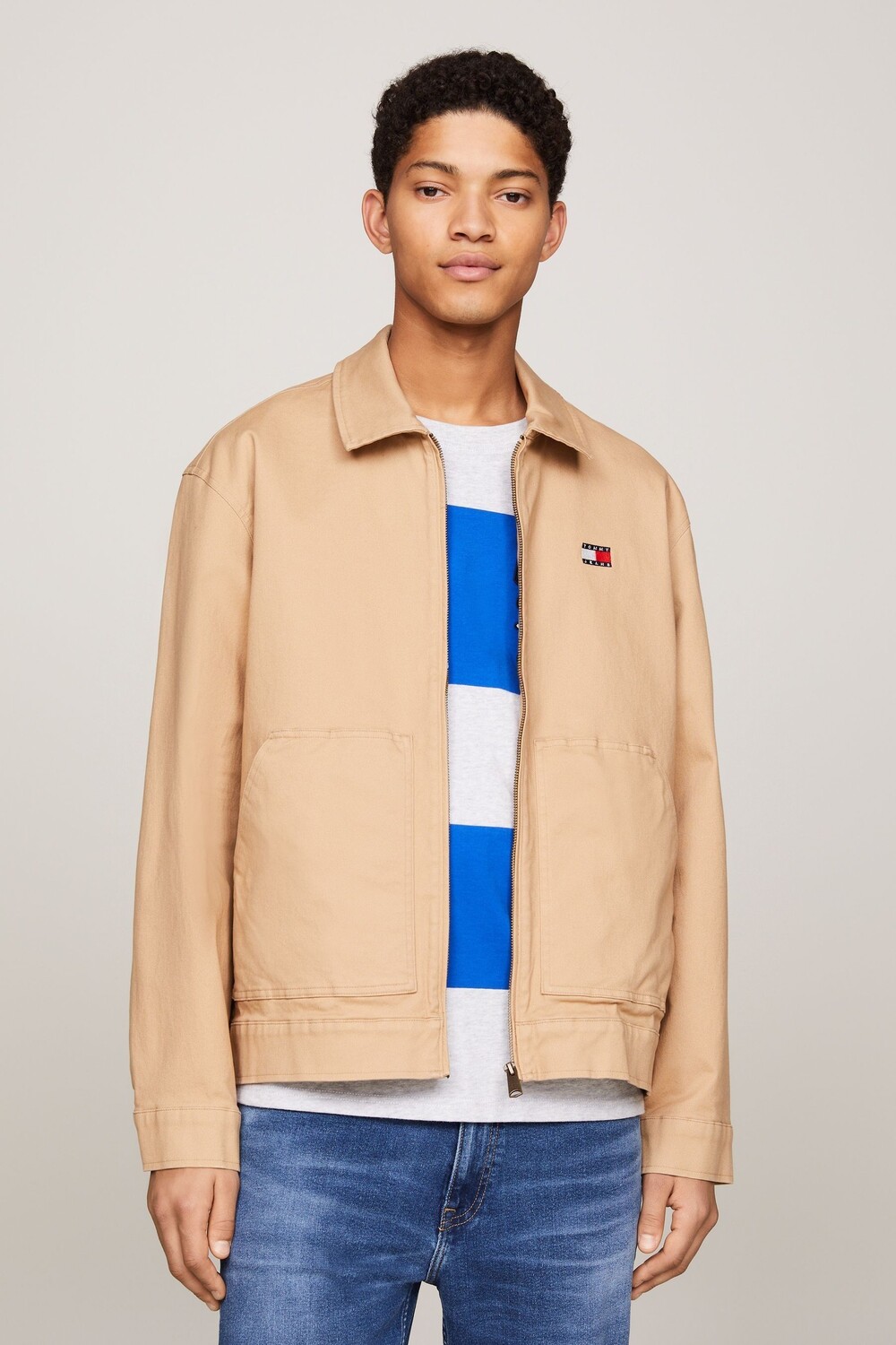 

Хлопковая куртка Tommy Jeans, коричневый