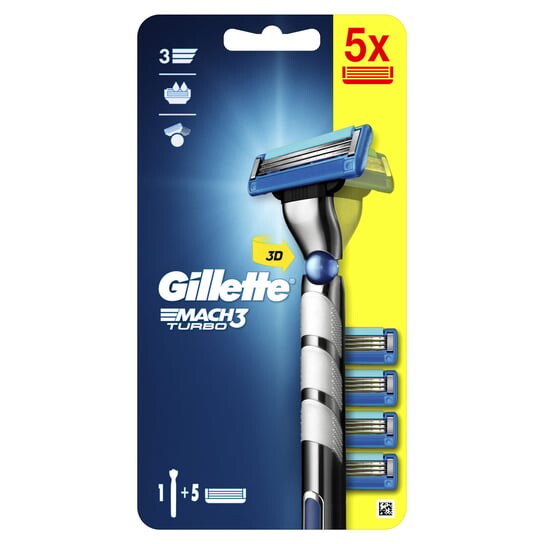 

Мужская бритва Gillette Mach3 Turbo + 5 сменных лезвий