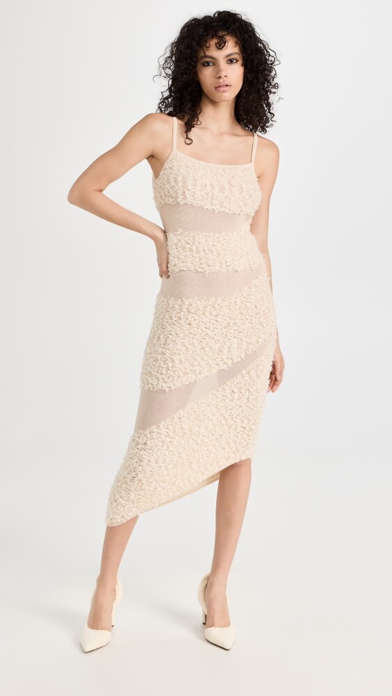 

Платье Dion Lee Monstera Ghillie, слоновая кость