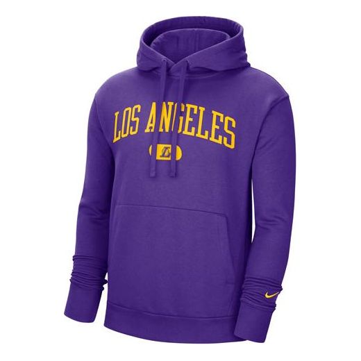 Толстовка Nike Los Angeles Lakers Pullover hooded Long Sleeves Purple, фиолетовый цена и фото