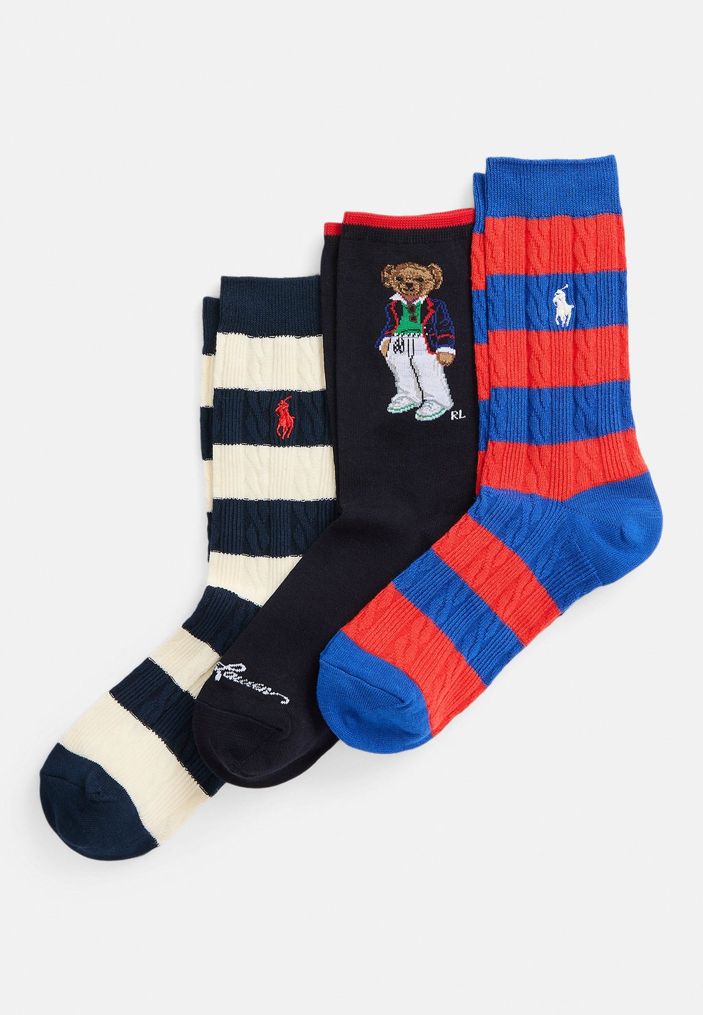 

Носки CREW SOCK GIFT BOX 3 PACK Polo Ralph Lauren, разноцветный