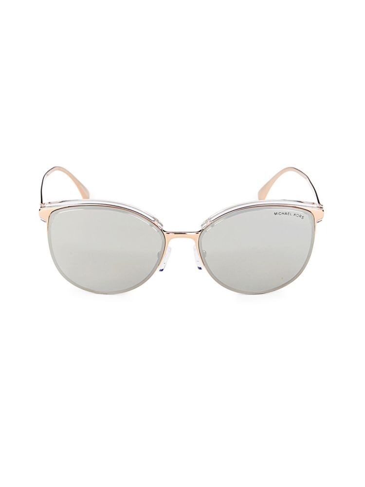 

Овальные солнцезащитные очки 59MM Michael Kors, серебро