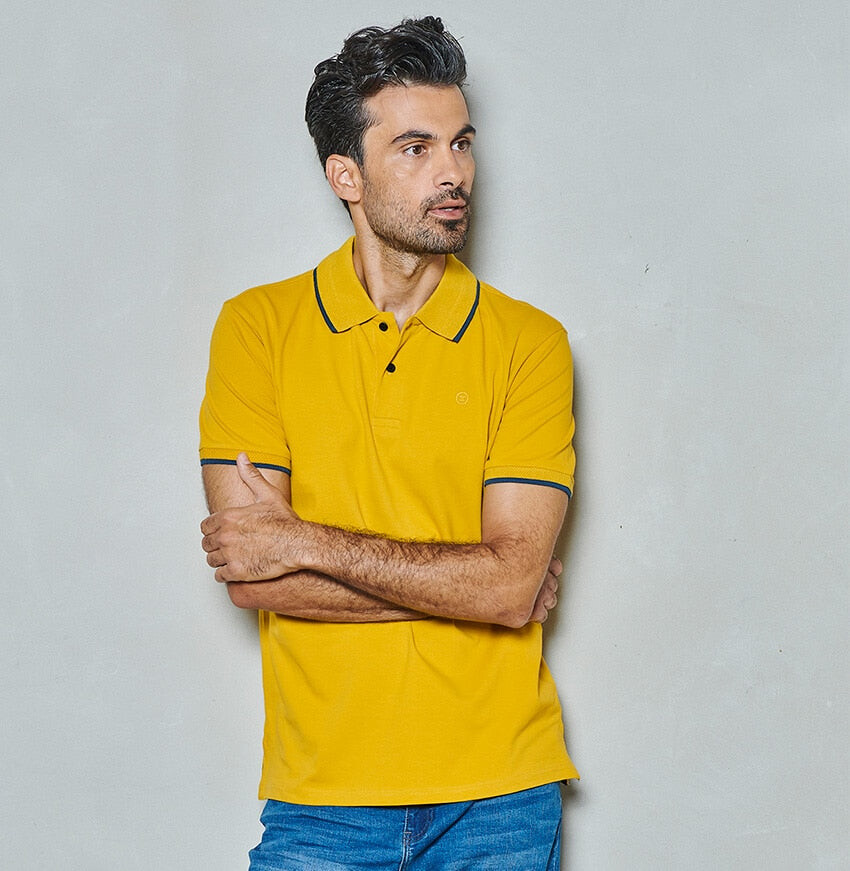 

Поло Twinlife Polo Shirt basic, желтый