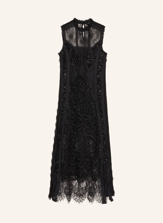 

Mila leppo платье с кружевом Allsaints, черный