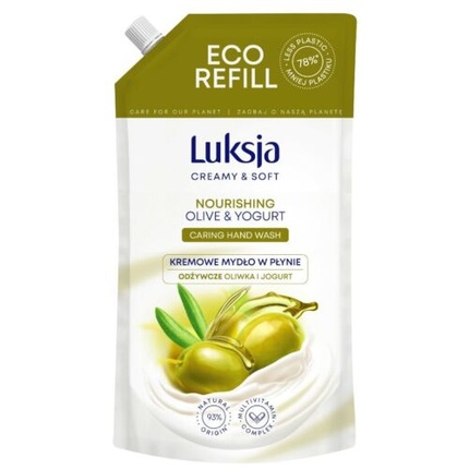 Luxja Сливочное и нежное питательное жидкое мыло с оливкой и йогуртом, Sarantis B.U