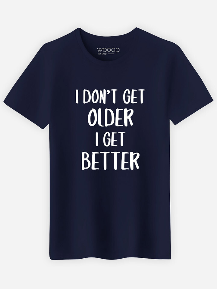 

Футболка WOOOP I don't get older, темно-синий