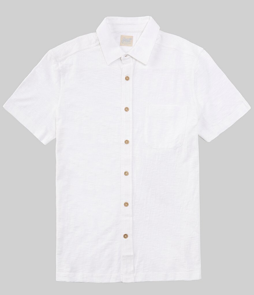 

Тканая рубашка с короткими рукавами Southern Tide Beachcast, белый