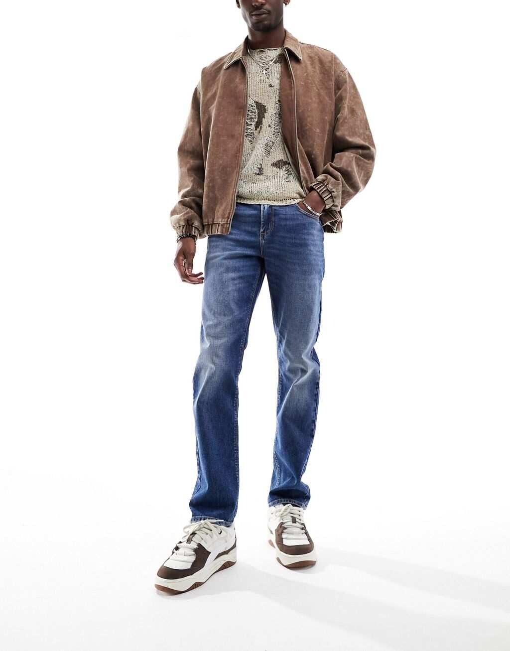 

Темно-синие узкие джинсы ASOS DESIGN