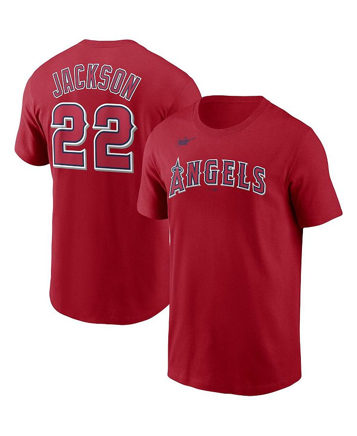 

Мужская футболка Bo Jackson Red California Angels Cooperstown Collection с именем и номером Nike, красный