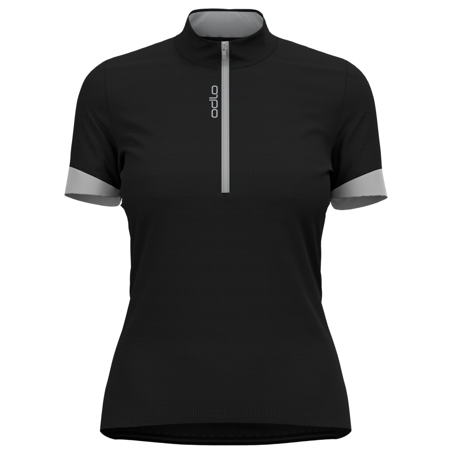 Велосипедный трикотаж Odlo Women's Essential S/U Collar S/S Half Zip, цвет Black/White
