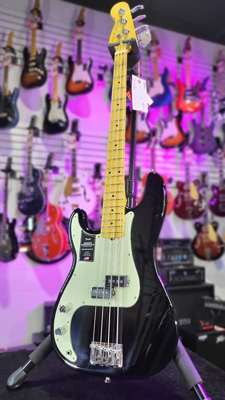 Басс гитара Fender American Professional II Precision Bass Left-handed - Black with Maple FB