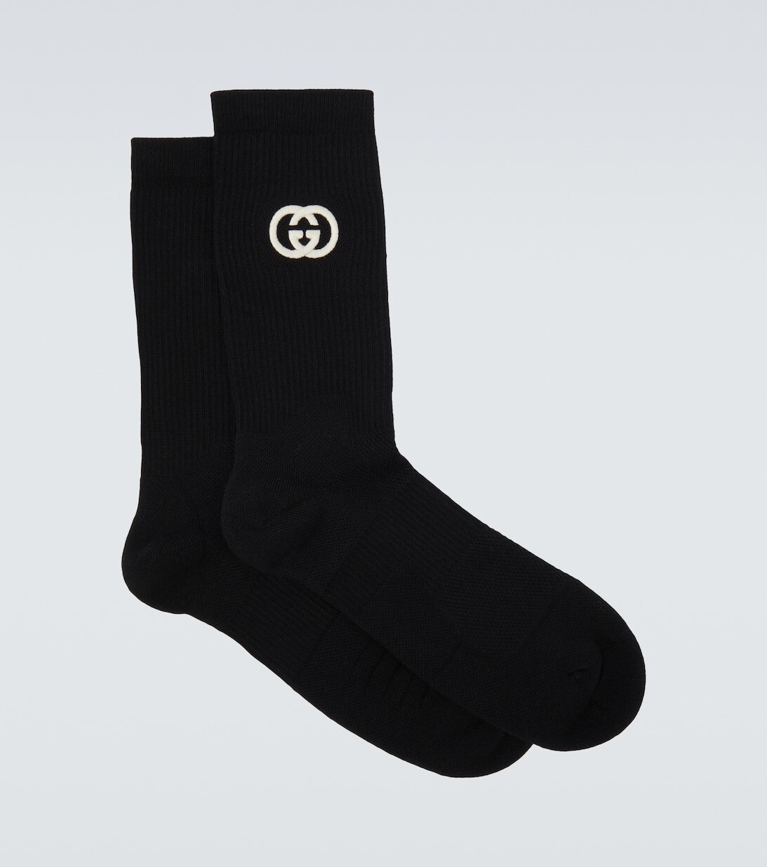 

Носки Interlocking G из смесового хлопка Gucci, черный