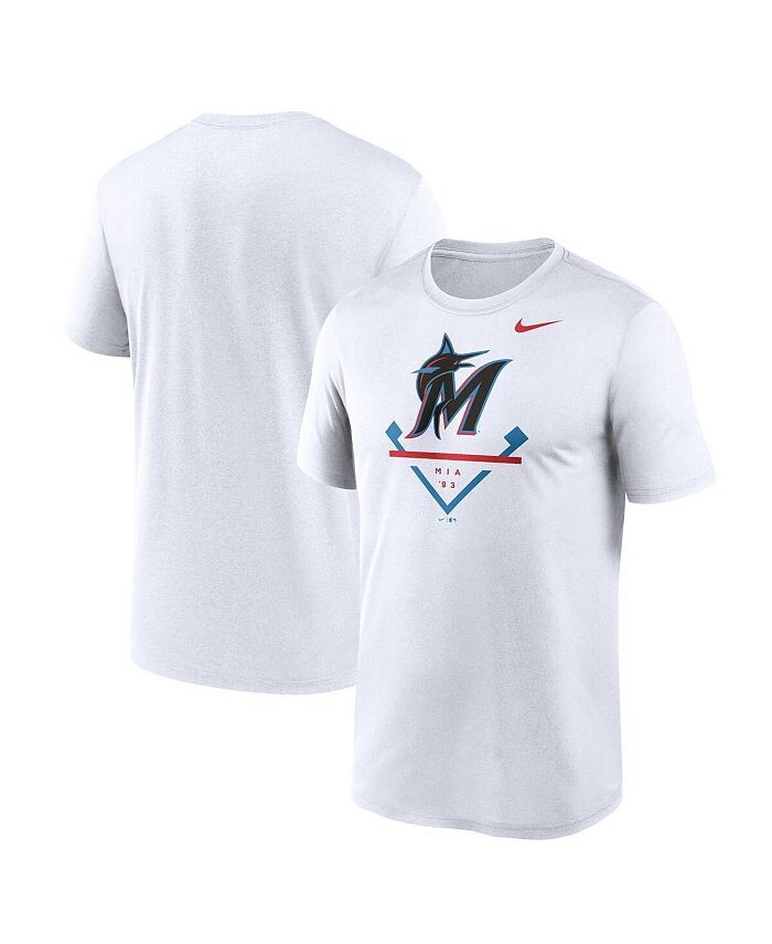 

Мужская белая футболка Miami Marlins Big and Tall Icon Legend Performance Nike, белый