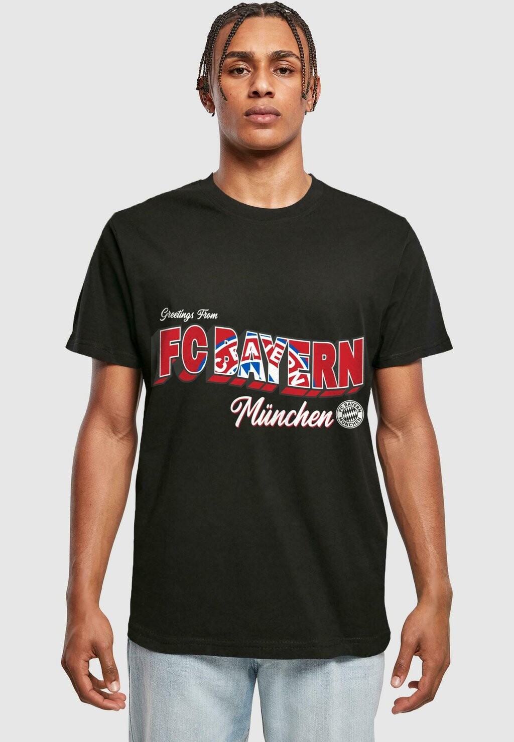 

Футболка с принтом Round Neck FC Bayern München, черный