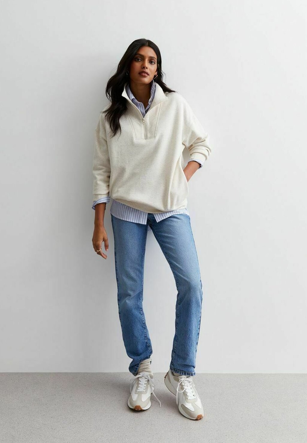 

Толстовка ZIP NECK New Look, крем