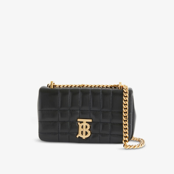 

Кожаная сумка на плечо Lola с металлической пластинкой Burberry, черный