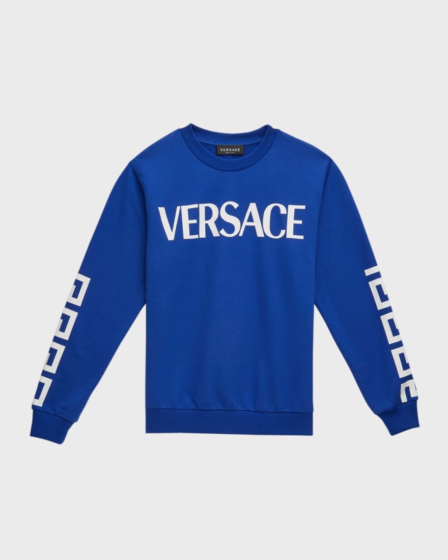 

Толстовка с логотипом Greca для мальчиков, размеры 8–14 Versace