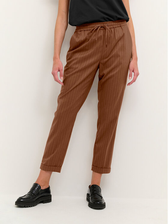 Тканевые брюки стандартного кроя Kaffe, коричневый