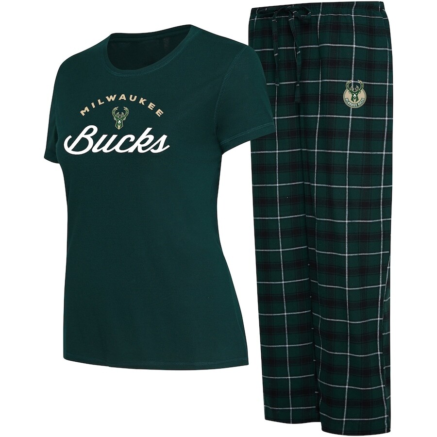 

Пижамный комплект College Concepts Milwaukee Bucks, зеленый