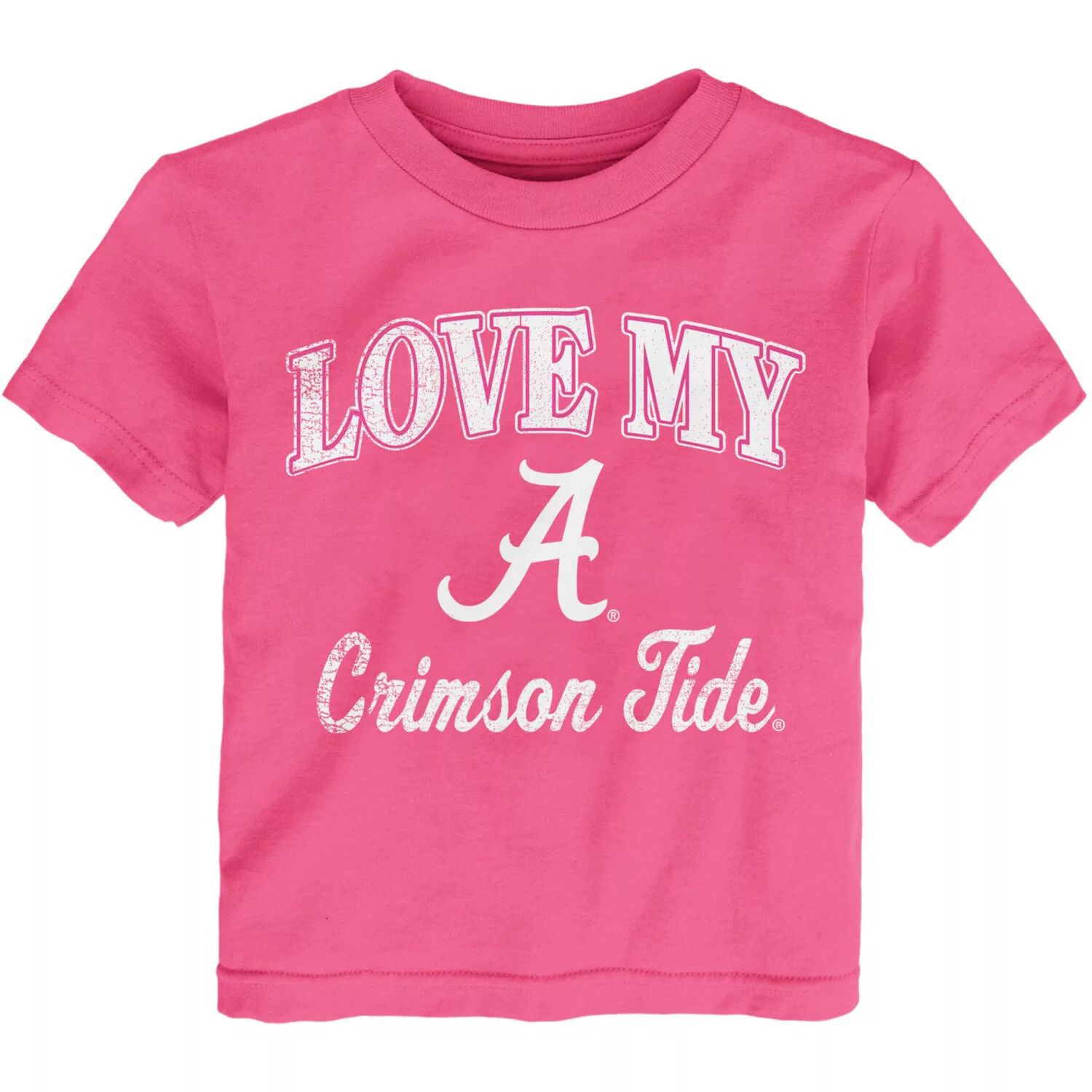 

Розовая футболка для девочек «Alabama Crimson Tide Love My Team» Outerstuff