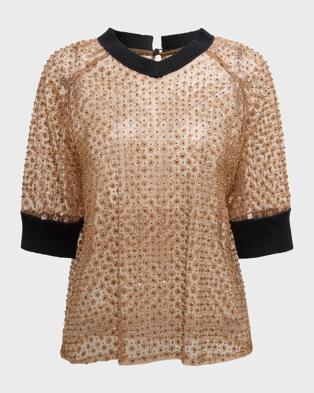 

Прозрачный топ с цветочными пайетками Pure Glam Dorothee Schumacher