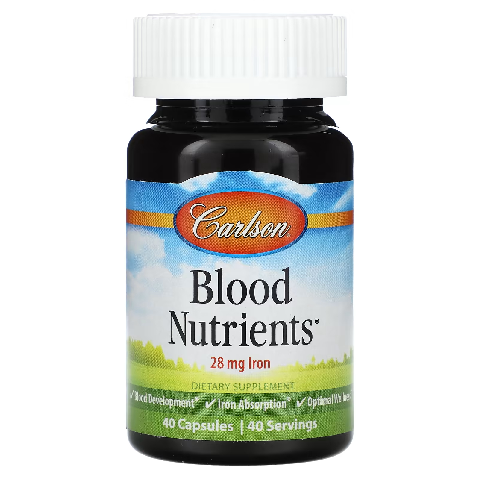 Пищевая добавка Carlson Blood Nutrients, 40 капсул пищевая добавка carlson blood nutrients 180 капсул