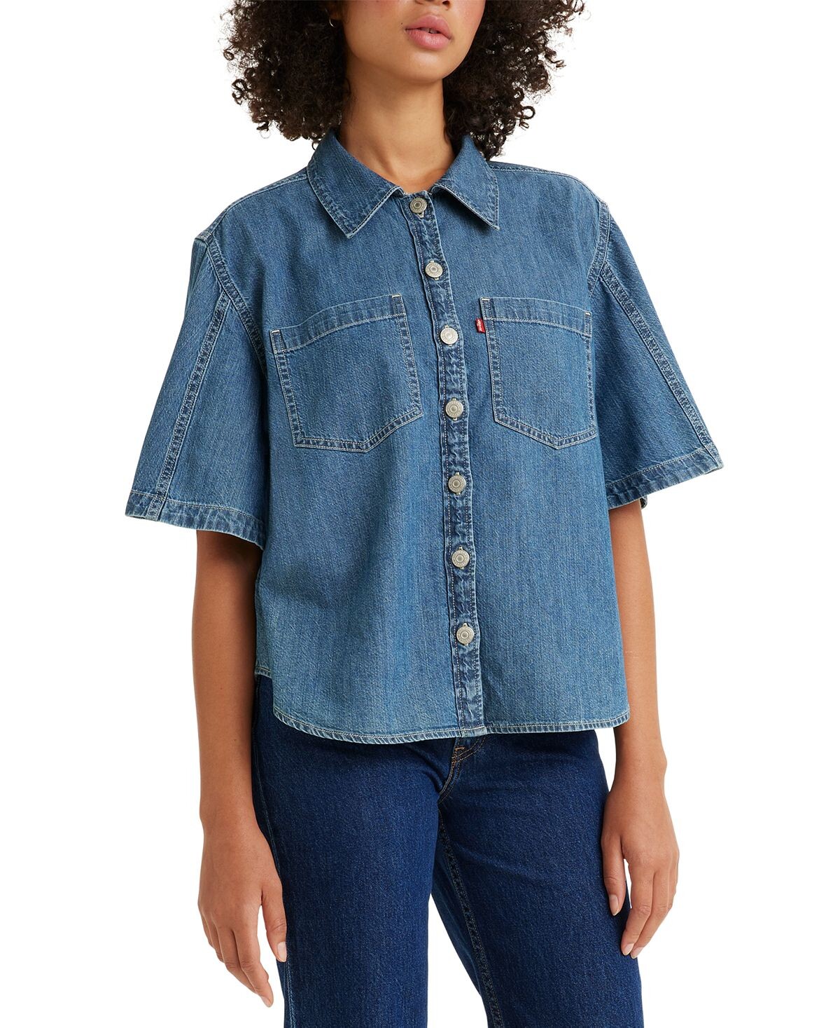 

Женская легкая рубашка с короткими рукавами Caden Denim Levi's