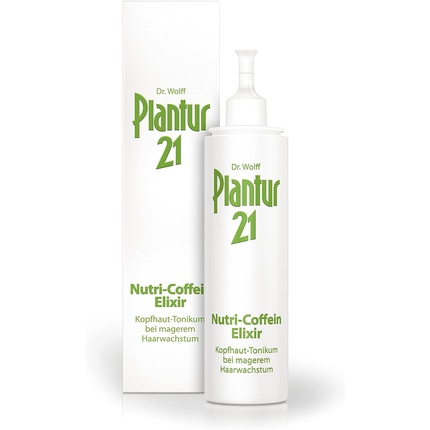 Нутри-кофеиновый эликсир, 200 мл тоник для волос для улучшения роста волос с 24-часовым депо активных ингредиентов, Plantur 21