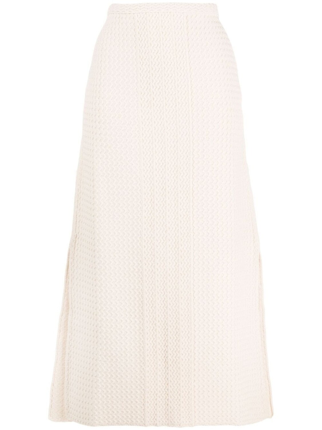 

Jil Sander юбка А-силуэта с узором зигзаг, нейтральный цвет