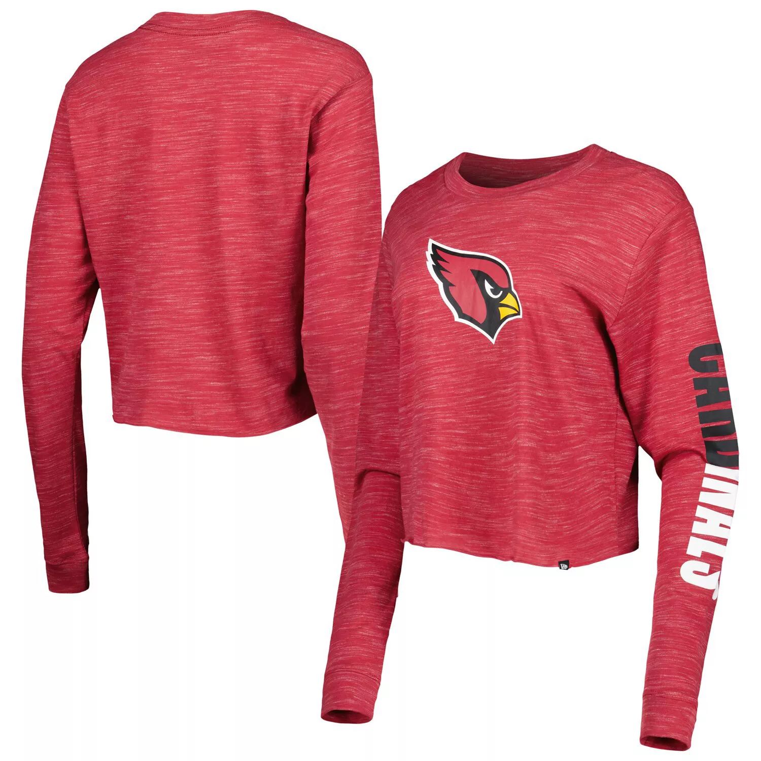 

Женская укороченная футболка с длинными рукавами New Era Cardinal Arizona Cardinals New Era