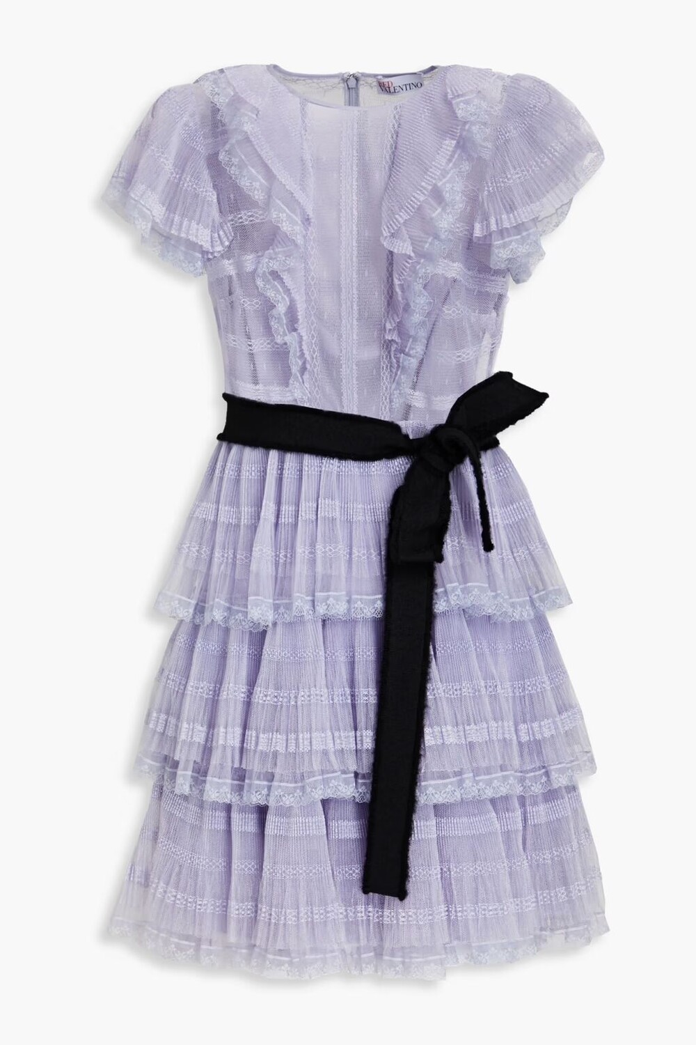 

Многоярусное мини-платье "пуэн-деспири" Redvalentino, сирень