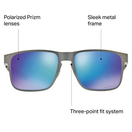Поляризационные солнцезащитные очки Holbrook Metal Prizm Oakley, цвет Metal Gunmetal W/ Prizmsapphpol поляризованные сменные линзы oowlit для солнцезащитных очков oakley радар ev дорога oo9208