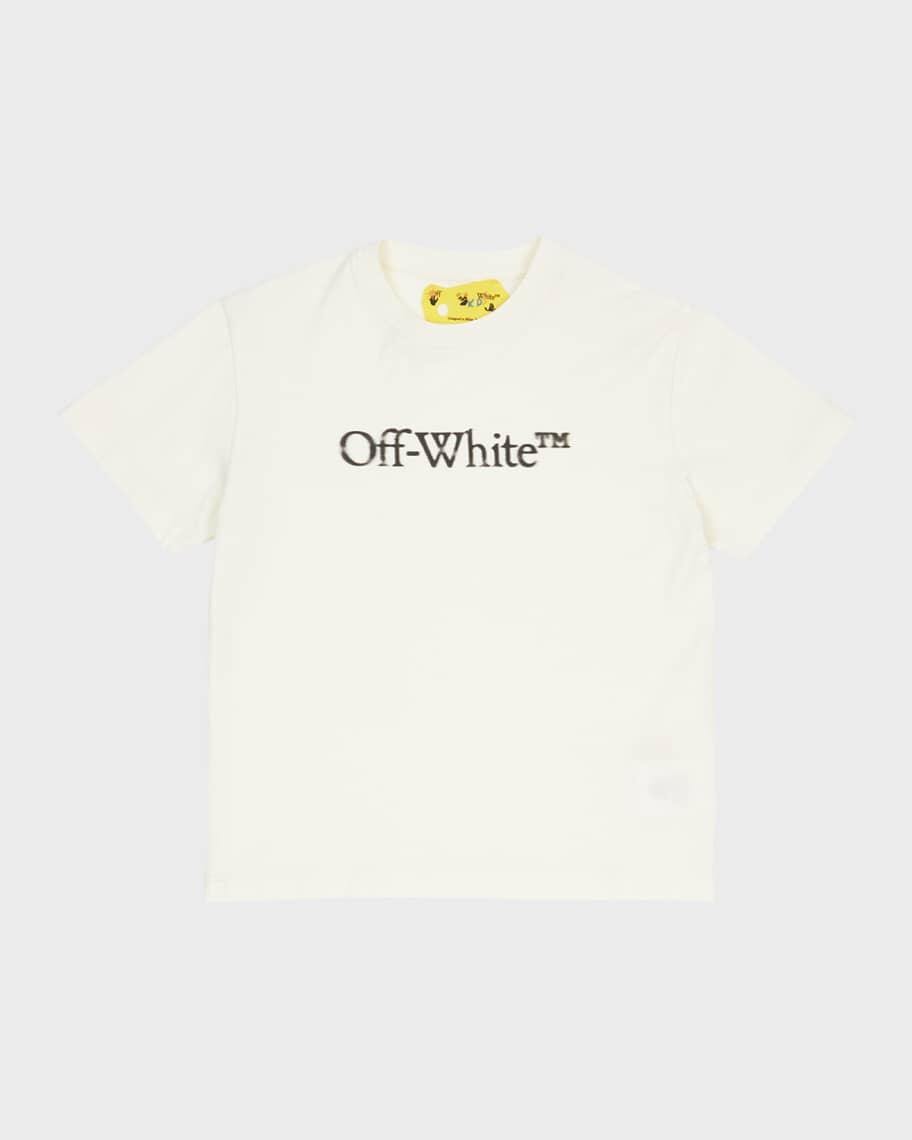 

Футболка с принтом логотипа Bookish Blurry для мальчиков, размер 14 Off-White