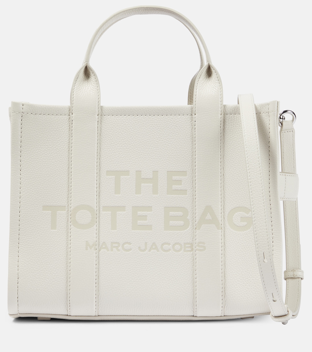 цена Средняя кожаная сумка-тоут Marc Jacobs, белый
