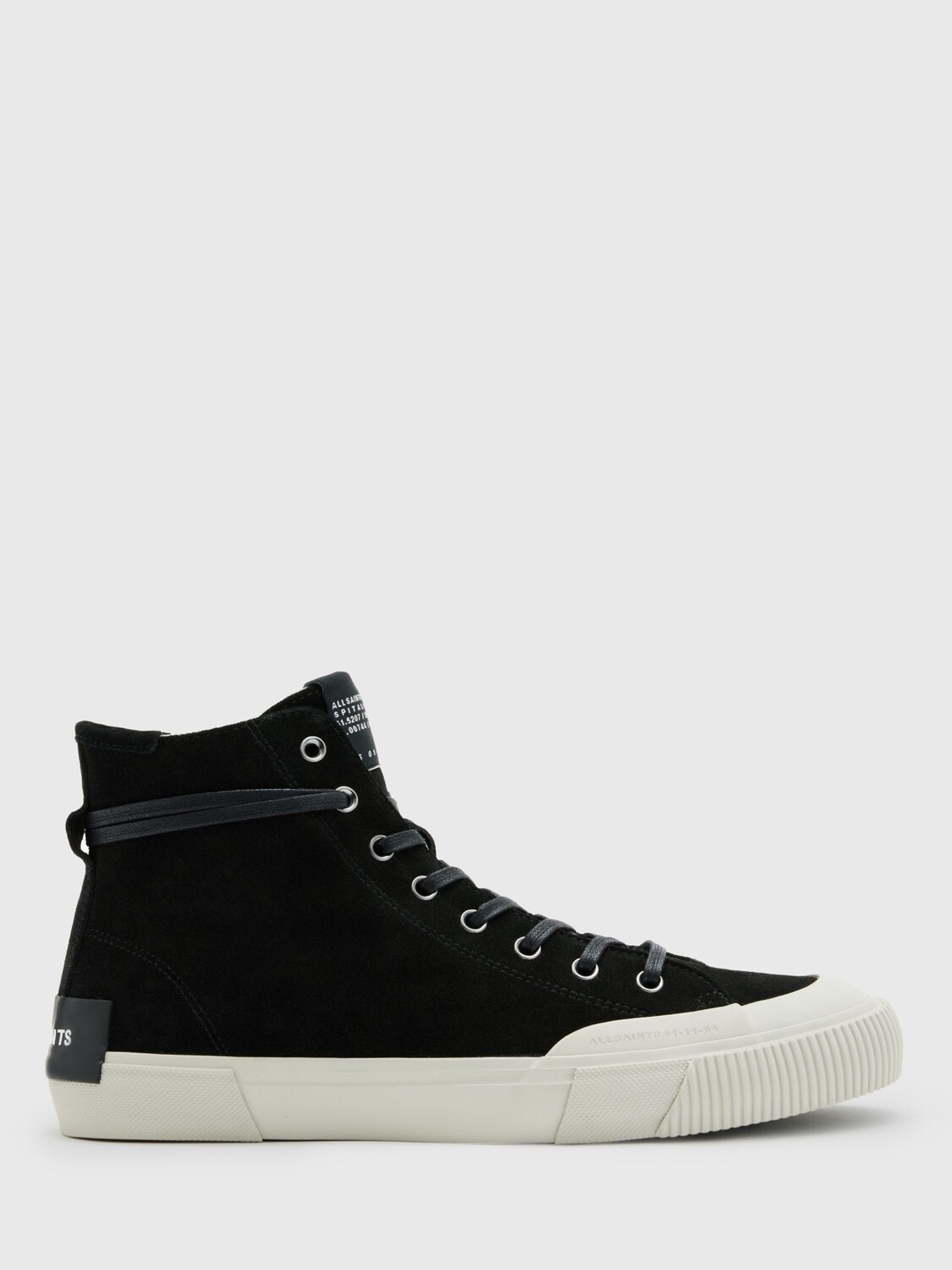 

Высокие кроссовки AllSaints Dumont из коровьей замши, черные