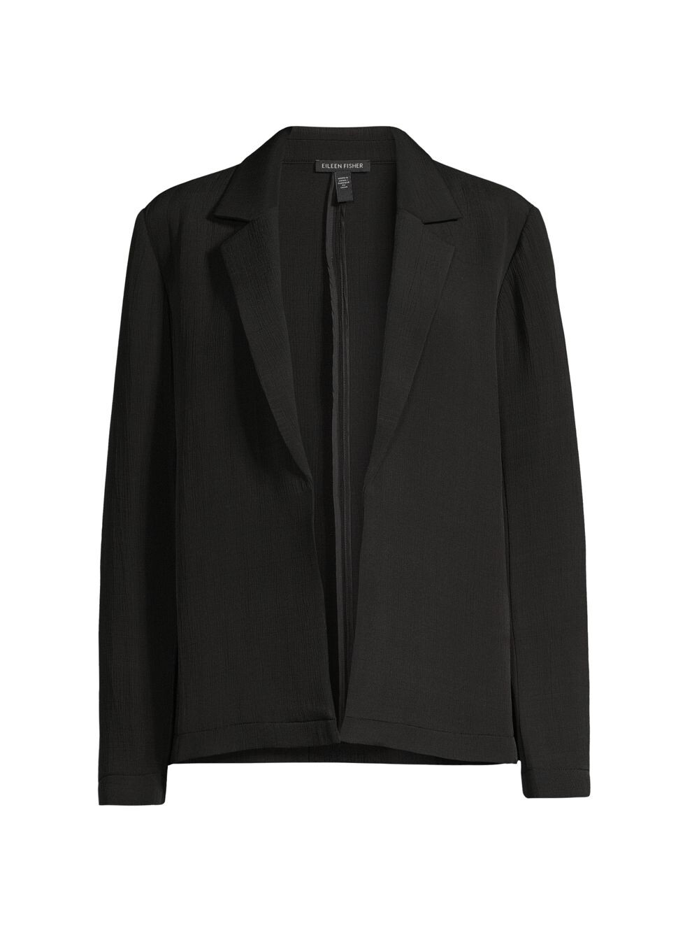 

Текстурированный блейзер с открытым передом Eileen Fisher, черный