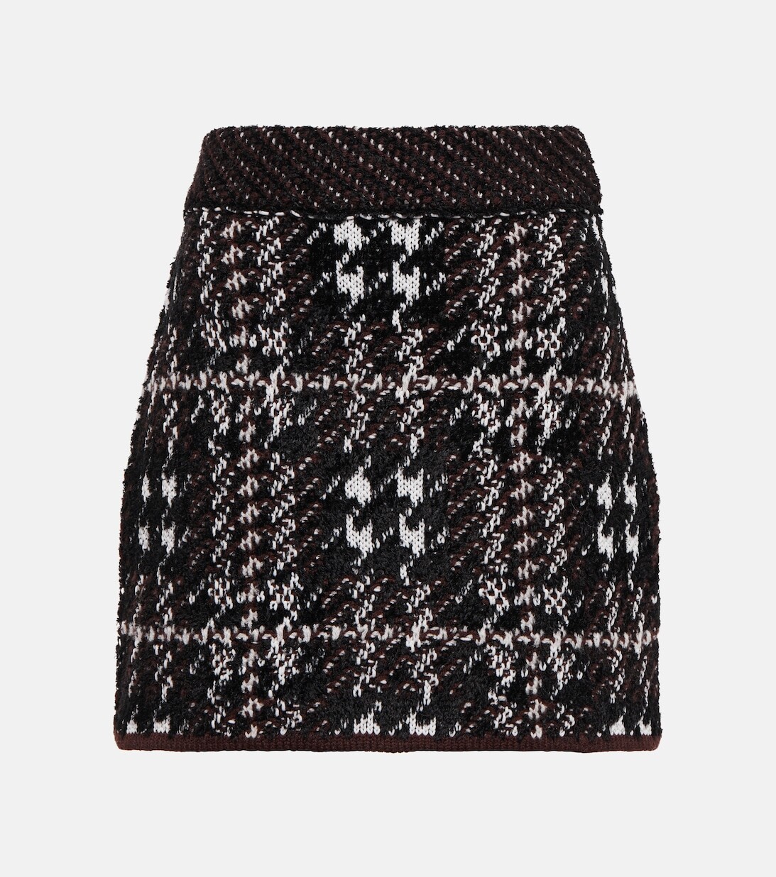 

Мини-юбка в ломаную клетку из смесовой шерсти BURBERRY, разноцветный